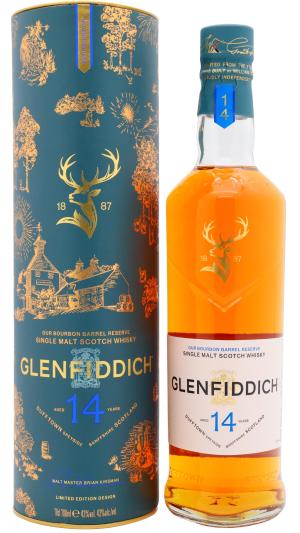 Glenfiddich 14 year old Bourbon Barrel Reserve 2026 Festive Edition Speyside Single Malt Scotch Whisky 70cl 43 ABV