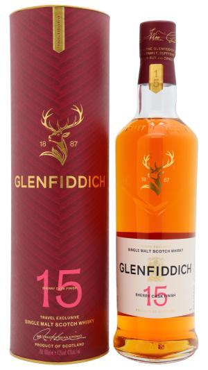 Glenfiddich 15 year old Sherry Cask Single Malt Scotch Whisky 70cl 43 ABV