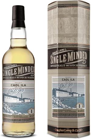 Single Minded Caol Ila 8 Year Old Islay Single Malt Scotch Whisky Classic Islay Peated Malt Small Batch Collection NonChillFiltered Natural Colour 46 ABV 70cl Presented in Gift Tube