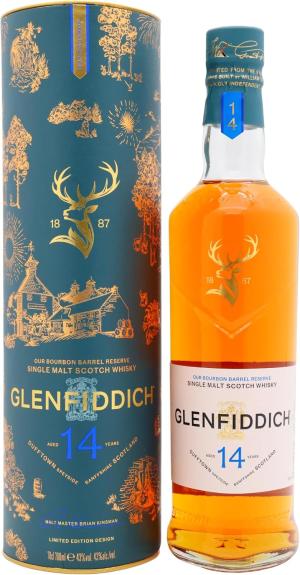 Glenfiddich 14 year old Bourbon Barrel Reserve 2026 Festive Edition Speyside Single Malt Scotch Whisky 70cl 43 ABV