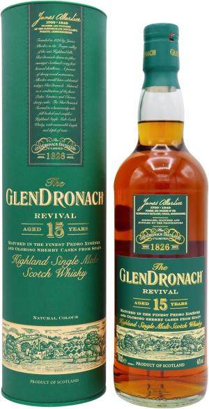 Glendronach 15 year old Revival Highland Single Malt Scotch Whisky 70cl 46 ABV Old Bottling