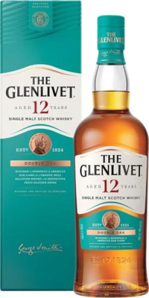 The Glenlivet 12 Year Old Single Malt Scotch Whisky Double Oak 70cl with Gift Box Malt Whisky